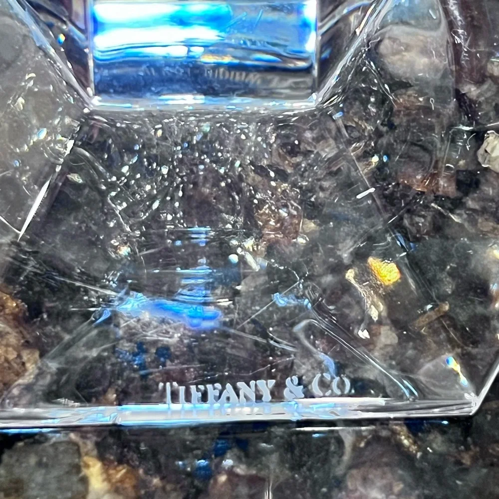 Vintage Tiffany & Co Frank Lloyd Wright Foundation 1986 Crystal Candlesticks